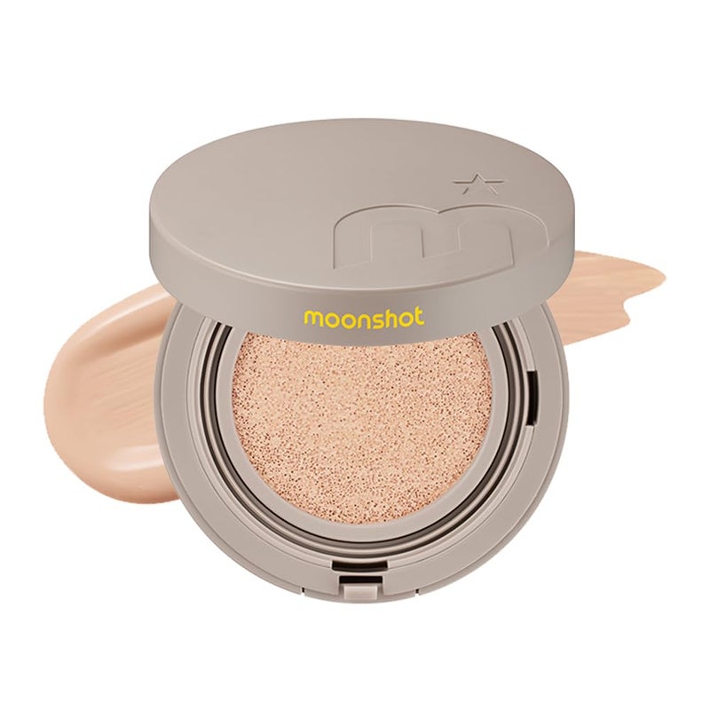 كوشن فاونديشن كونشس فيت من موون شوت كوريا تغطية متوسطة طويلة الأمد قابل للبناء لإنهاء ساتيني ناعم نباتي خالي من القسوة 21C كوزميك بيش